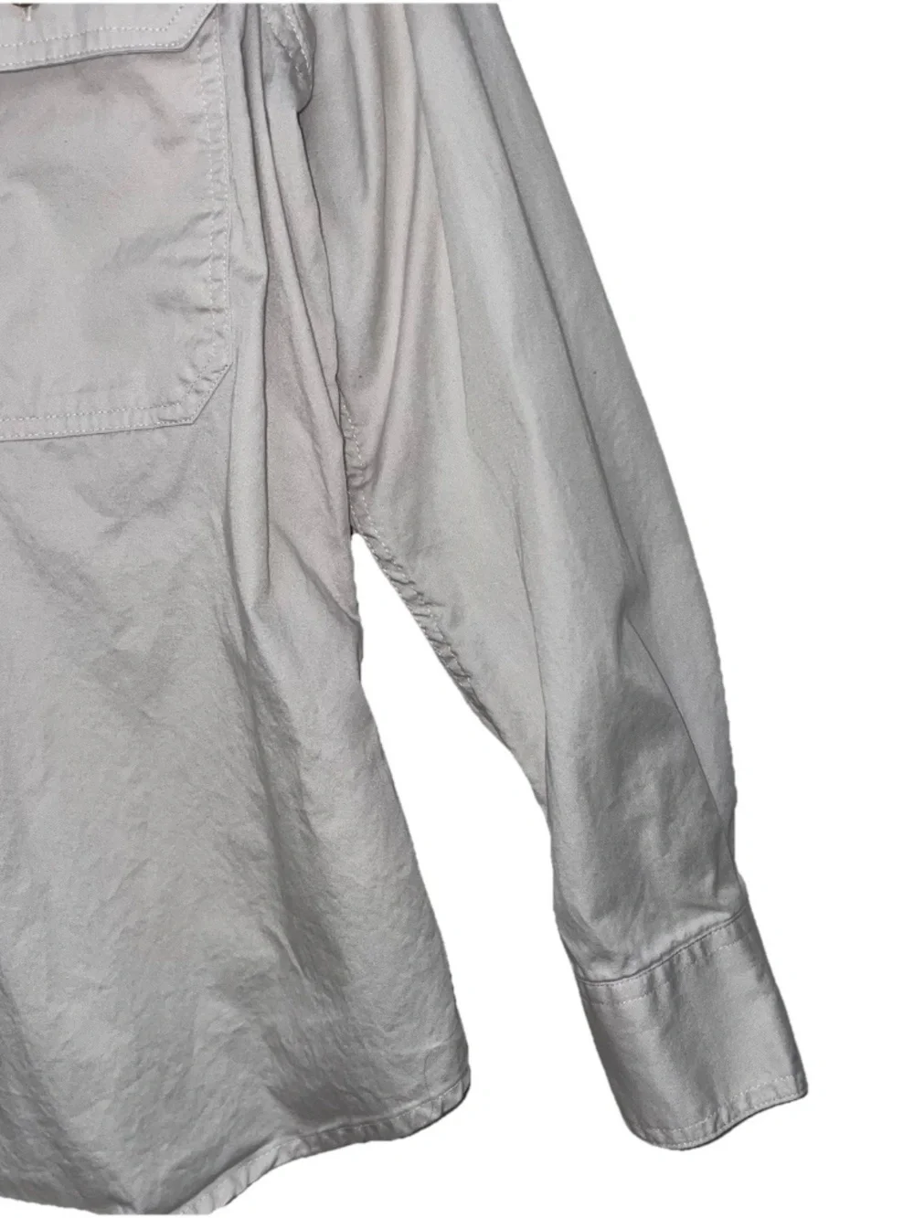 RB Sellars Sandy Womens Half Button L/S Shirt AU 12/US 8 Khaki Western Workwear - Picture 6 of 12
